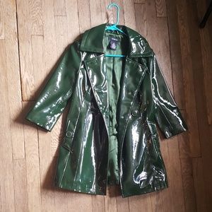 Green vinyl Arden B raincoat
